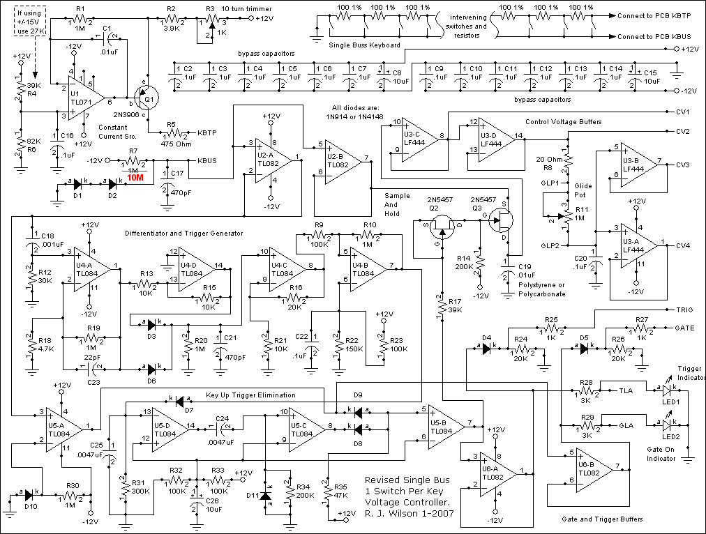 computer keyboard schematic diagram