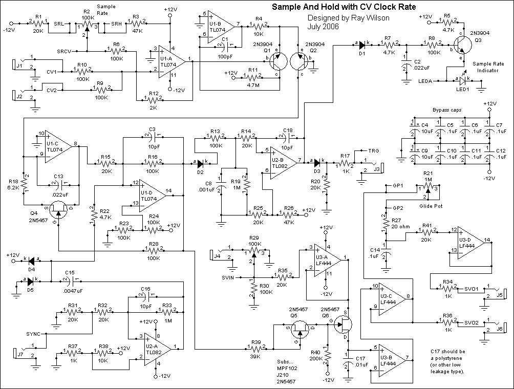 Sample And Hold With VC-Clock Schematic Page 1 PDF