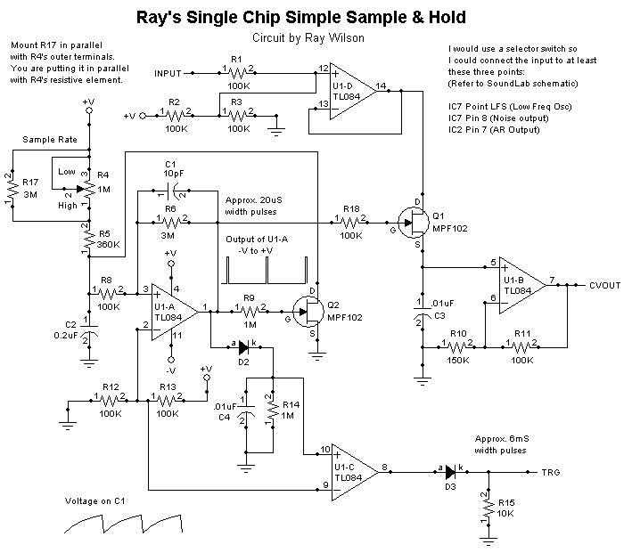 Single Chip Simple Sample and Hold Parts Layout [Parts Layout PDF]
